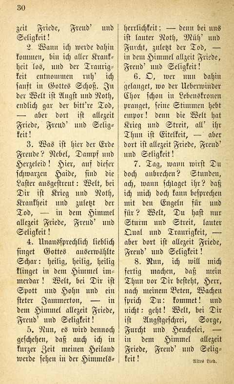 Des "Heils Vollendung": eine Sammlung von Sterbe-, Begräbniß- und Trostliedern für evangelische Christen page 30