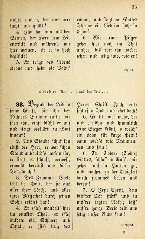 Des "Heils Vollendung": eine Sammlung von Sterbe-, Begräbniß- und Trostliedern für evangelische Christen page 33