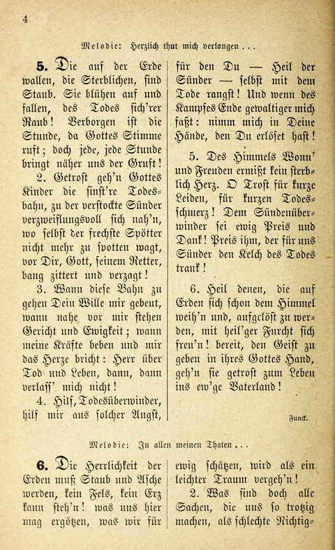 Des "Heils Vollendung": eine Sammlung von Sterbe-, Begräbniß- und Trostliedern für evangelische Christen page 4