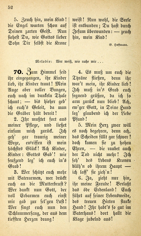 Des "Heils Vollendung": eine Sammlung von Sterbe-, Begräbniß- und Trostliedern für evangelische Christen page 52