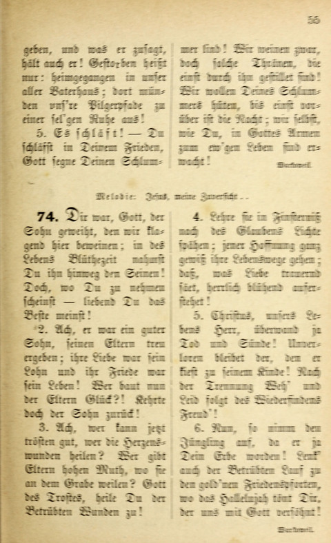 Des "Heils Vollendung": eine Sammlung von Sterbe-, Begräbniß- und Trostliedern für evangelische Christen page 55