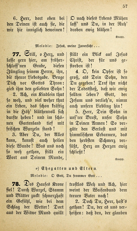 Des "Heils Vollendung": eine Sammlung von Sterbe-, Begräbniß- und Trostliedern für evangelische Christen page 57