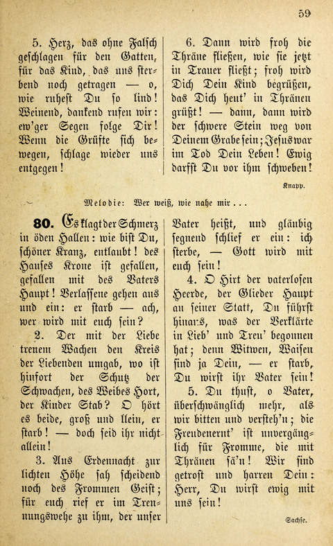 Des "Heils Vollendung": eine Sammlung von Sterbe-, Begräbniß- und Trostliedern für evangelische Christen page 59