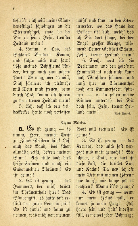 Des "Heils Vollendung": eine Sammlung von Sterbe-, Begräbniß- und Trostliedern für evangelische Christen page 6