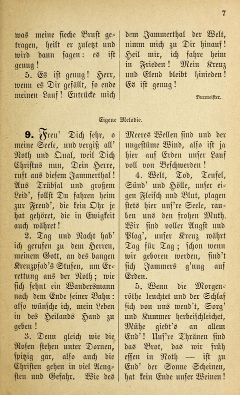 Des "Heils Vollendung": eine Sammlung von Sterbe-, Begräbniß- und Trostliedern für evangelische Christen page 7