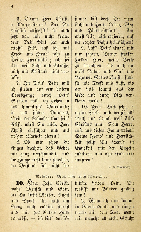 Des "Heils Vollendung": eine Sammlung von Sterbe-, Begräbniß- und Trostliedern für evangelische Christen page 8