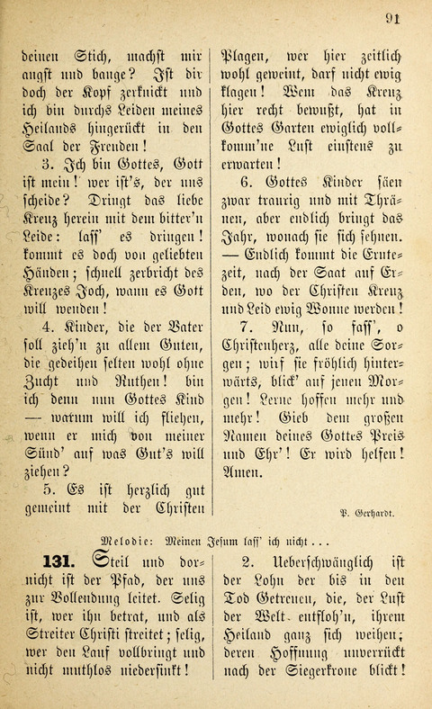 Des "Heils Vollendung": eine Sammlung von Sterbe-, Begräbniß- und Trostliedern für evangelische Christen page 91