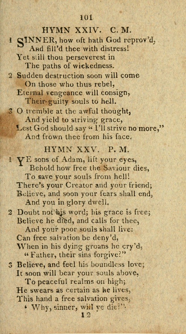 The Discipline of the United Freewill Baptist Church: together with hymns and spiritual songs, for the use of its members page 101