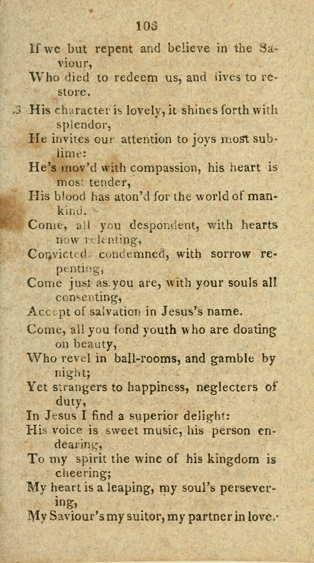 The Discipline of the United Freewill Baptist Church: together with hymns and spiritual songs, for the use of its members page 103