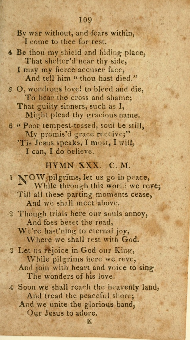 The Discipline of the United Freewill Baptist Church: together with hymns and spiritual songs, for the use of its members page 109