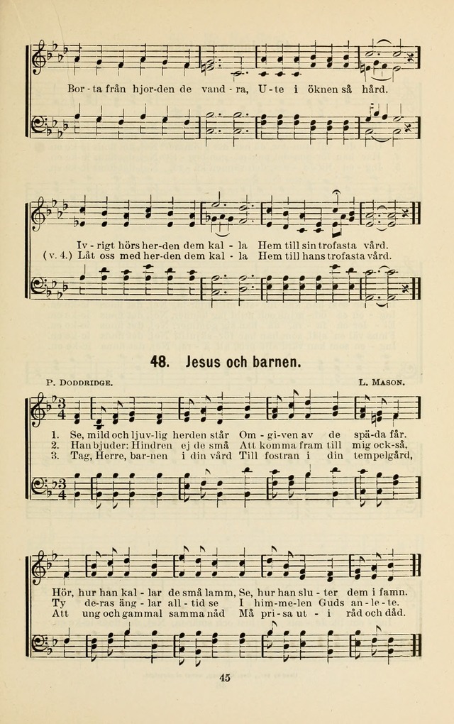 De Ungas Sångbok: utgiven för Söndagsskolan Ungdomsmötet och hemmet page 50