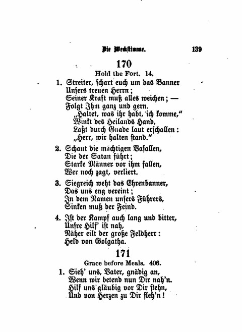 Die Weckstimme: Eine Sammlung geistlicher Lieder für jugendliche Sänger (8th ed.) page 137