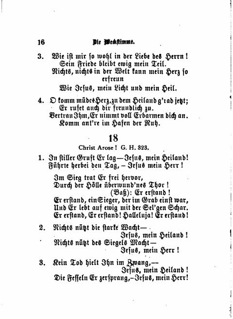 Die Weckstimme: Eine Sammlung geistlicher Lieder für jugendliche Sänger (8th ed.) page 14