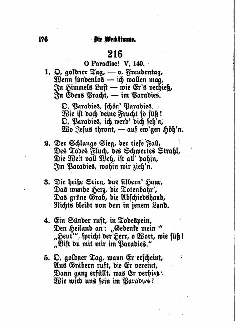 Die Weckstimme: Eine Sammlung geistlicher Lieder für jugendliche Sänger (8th ed.) page 174