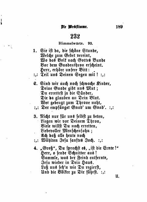 Die Weckstimme: Eine Sammlung geistlicher Lieder für jugendliche Sänger (8th ed.) page 187