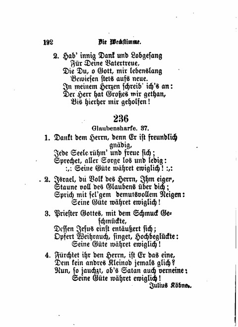 Die Weckstimme: Eine Sammlung geistlicher Lieder für jugendliche Sänger (8th ed.) page 190