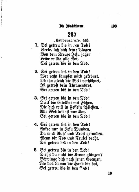 Die Weckstimme: Eine Sammlung geistlicher Lieder für jugendliche Sänger (8th ed.) page 191