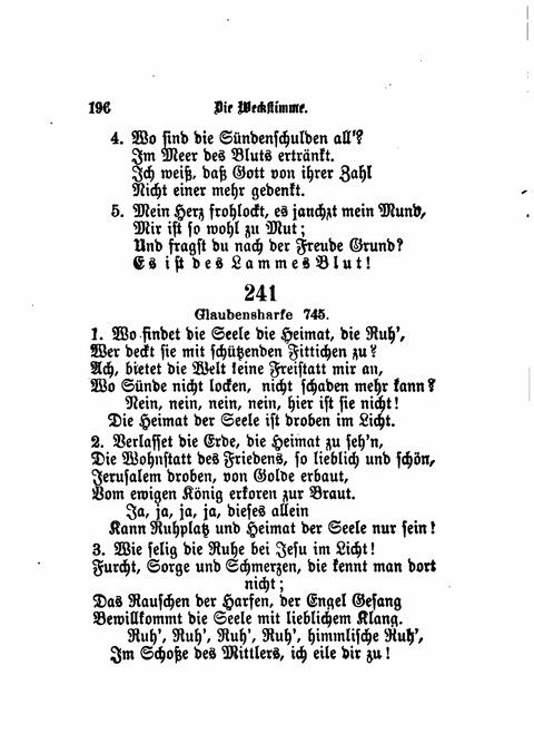 Die Weckstimme: Eine Sammlung geistlicher Lieder für jugendliche Sänger (8th ed.) page 194