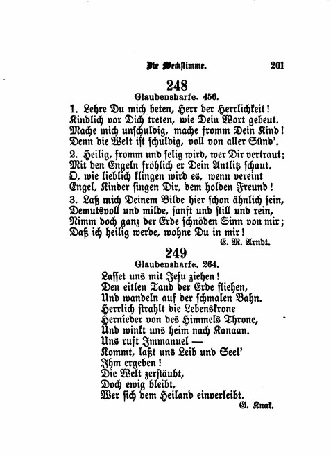 Die Weckstimme: Eine Sammlung geistlicher Lieder für jugendliche Sänger (8th ed.) page 199