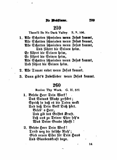 Die Weckstimme: Eine Sammlung geistlicher Lieder für jugendliche Sänger (8th ed.) page 207