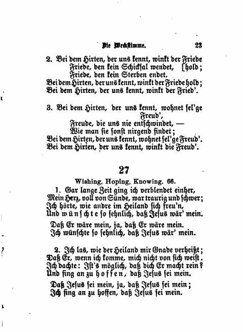 Die Weckstimme: Eine Sammlung geistlicher Lieder für jugendliche Sänger (8th ed.) page 21