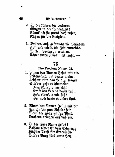 Die Weckstimme: Eine Sammlung geistlicher Lieder für jugendliche Sänger (8th ed.) page 64