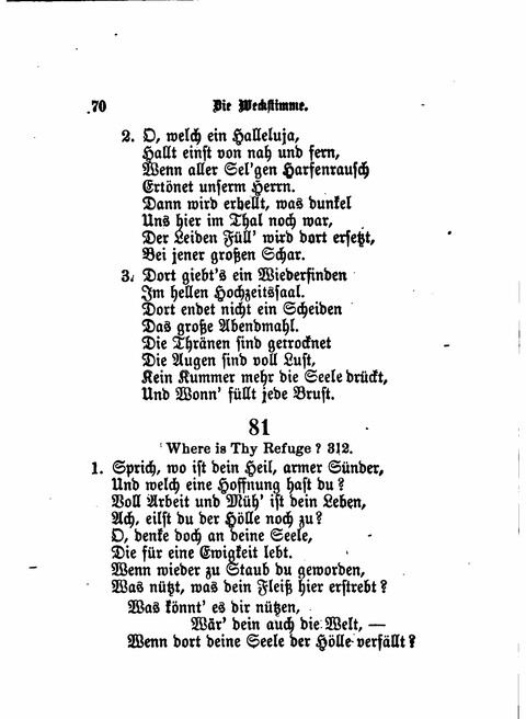 Die Weckstimme: Eine Sammlung geistlicher Lieder für jugendliche Sänger (8th ed.) page 68