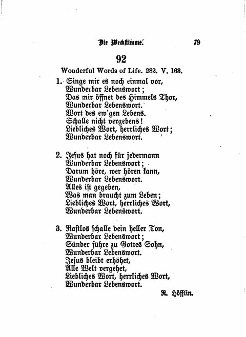 Die Weckstimme: Eine Sammlung geistlicher Lieder für jugendliche Sänger (8th ed.) page 77