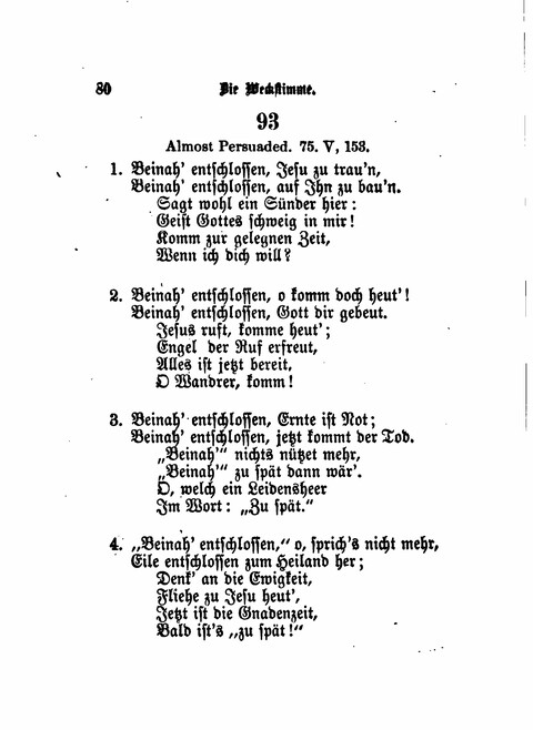 Die Weckstimme: Eine Sammlung geistlicher Lieder für jugendliche Sänger (8th ed.) page 78