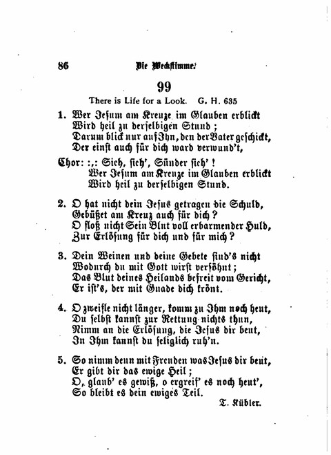 Die Weckstimme: Eine Sammlung geistlicher Lieder für jugendliche Sänger (8th ed.) page 84