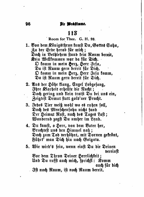 Die Weckstimme: Eine Sammlung geistlicher Lieder für jugendliche Sänger (8th ed.) page 94