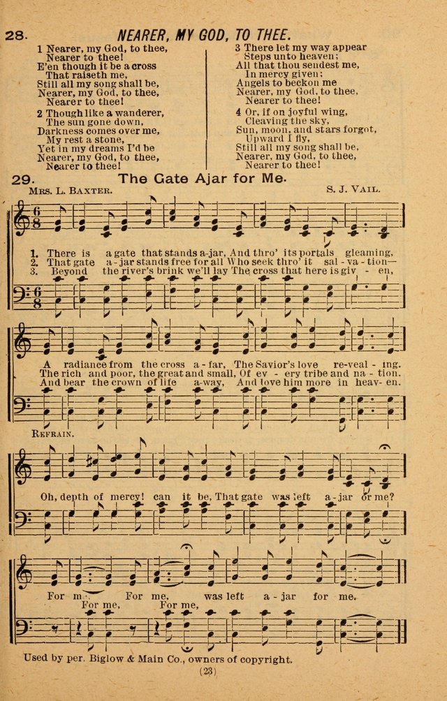 The Evangelist No. 3: for revival, praise and prayer meetings or Sunday schools  (Music edition) page 23