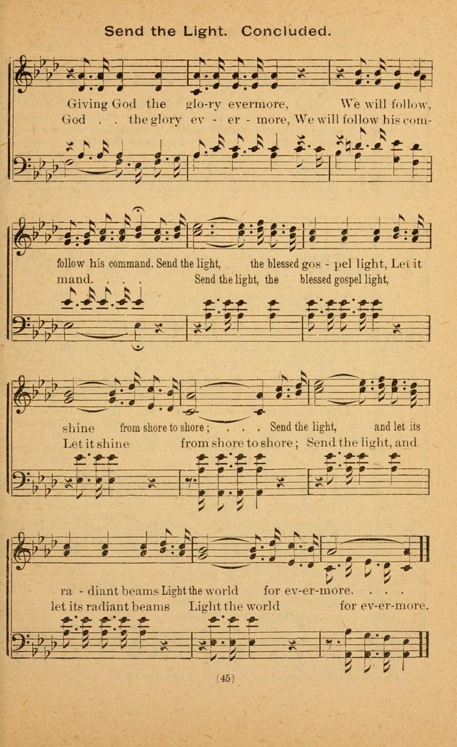 The Evangelist No. 3: for revival, praise and prayer meetings or Sunday schools  (Music edition) page 45