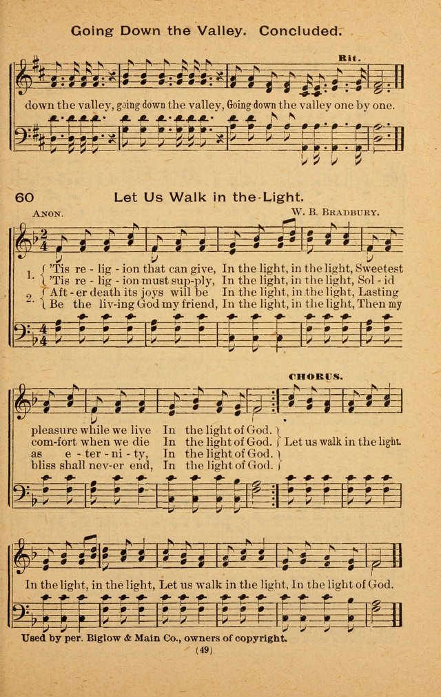 The Evangelist No. 3: for revival, praise and prayer meetings or Sunday schools  (Music edition) page 49