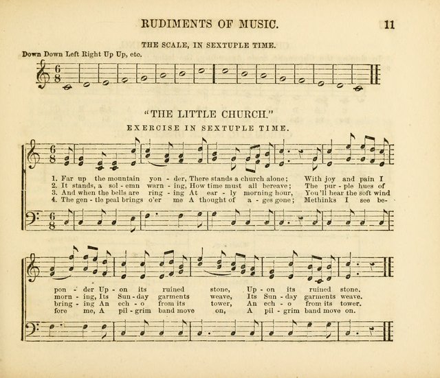 Early Blossoms: a collection of music for Sabbath schools, with rudiments page 11