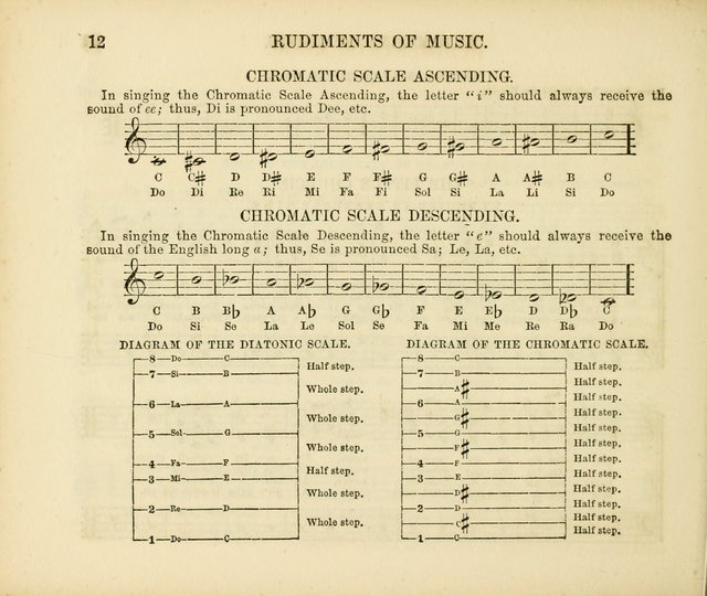 Early Blossoms: a collection of music for Sabbath schools, with rudiments page 12