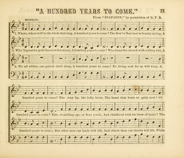 Early Blossoms: a collection of music for Sabbath schools, with rudiments page 21