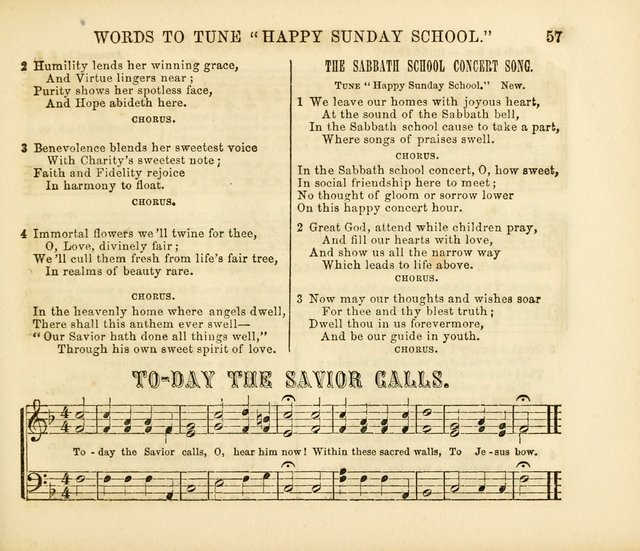 Early Blossoms: a collection of music for Sabbath schools, with rudiments page 57