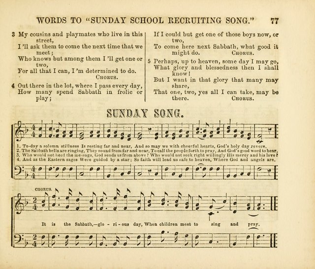 Early Blossoms: a collection of music for Sabbath schools, with rudiments page 77