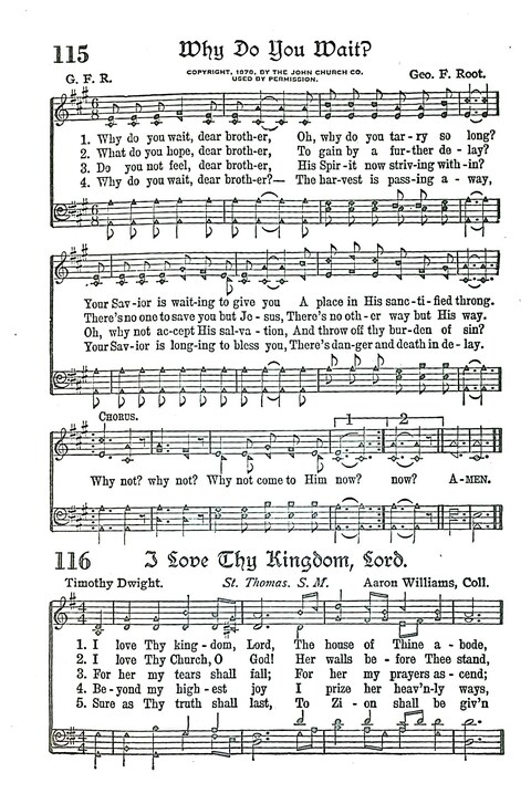 Evangel Bells: comprising the very best gospel songs and standard hymns for revival meetings and all church services page 107