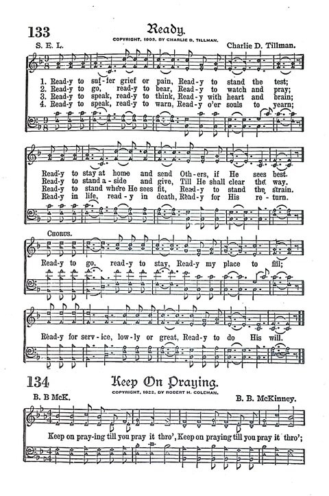 Evangel Bells: comprising the very best gospel songs and standard hymns for revival meetings and all church services page 121