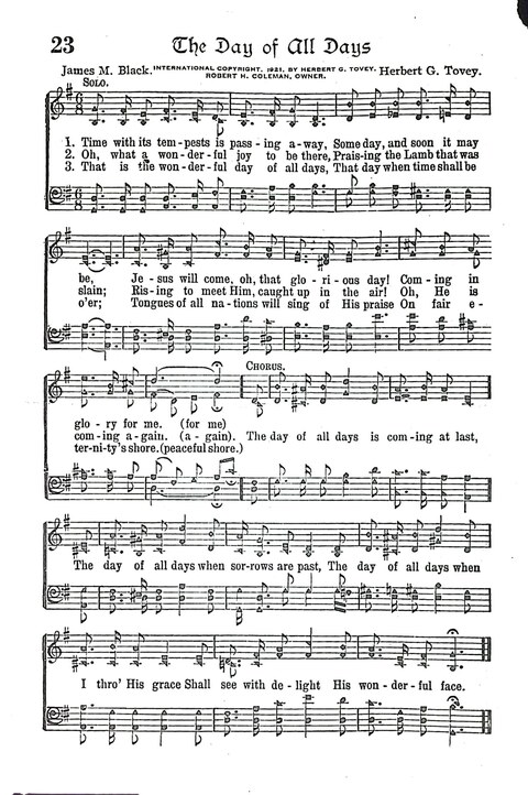 Evangel Bells: comprising the very best gospel songs and standard hymns for revival meetings and all church services page 24