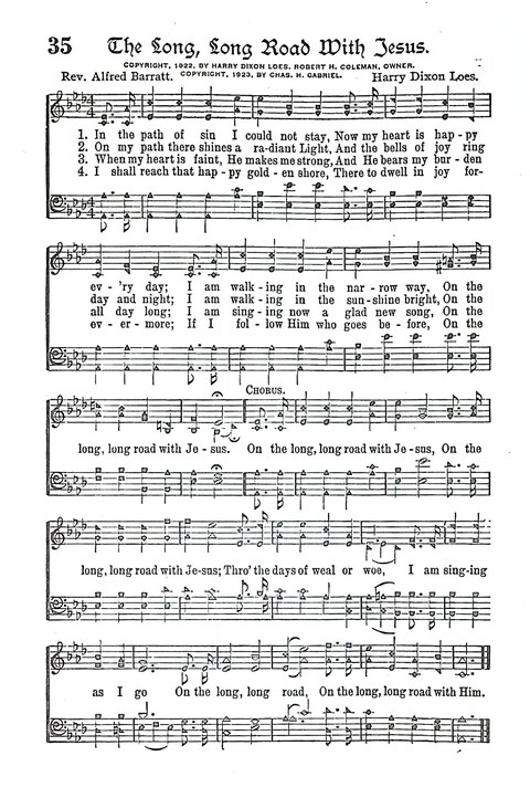 Evangel Bells: comprising the very best gospel songs and standard hymns for revival meetings and all church services page 36