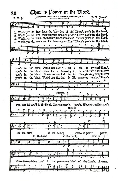 Evangel Bells: comprising the very best gospel songs and standard hymns for revival meetings and all church services page 39