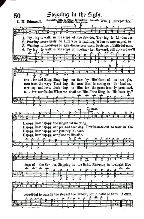 Evangel Bells: comprising the very best gospel songs and standard hymns for revival meetings and all church services page 51