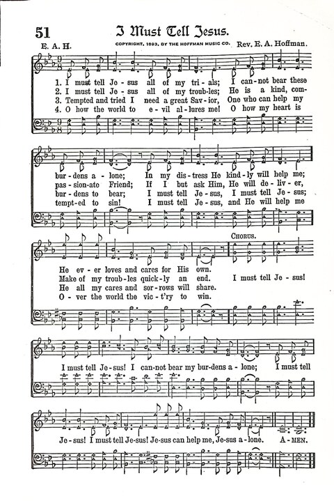 Evangel Bells: comprising the very best gospel songs and standard hymns for revival meetings and all church services page 52