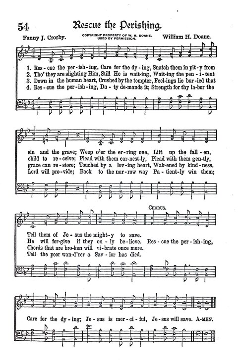 Evangel Bells: comprising the very best gospel songs and standard hymns for revival meetings and all church services page 55