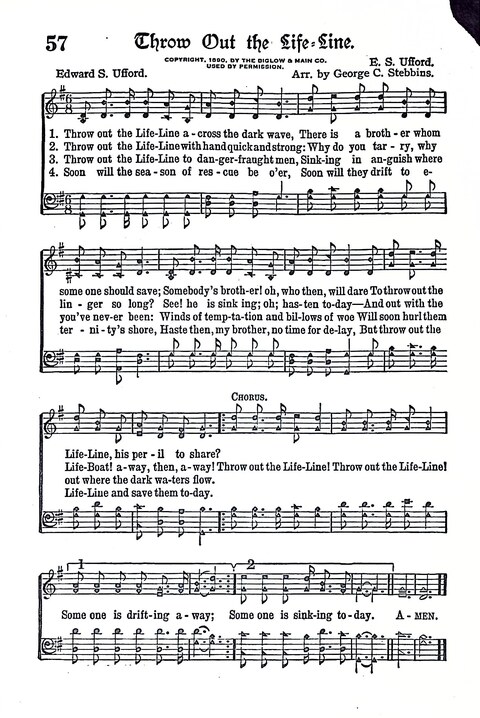 Evangel Bells: comprising the very best gospel songs and standard hymns for revival meetings and all church services page 58