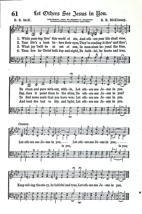 Evangel Bells: comprising the very best gospel songs and standard hymns for revival meetings and all church services page 62