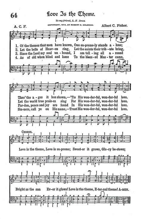 Evangel Bells: comprising the very best gospel songs and standard hymns for revival meetings and all church services page 65